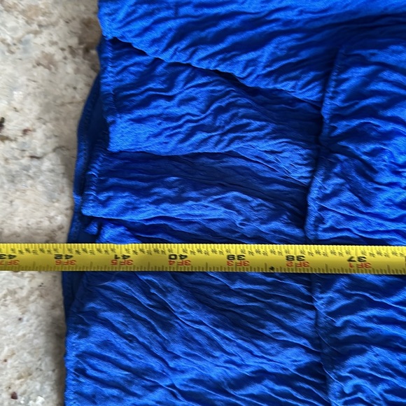 Elegant Blue Ruched Dress - Picture 9 of 9